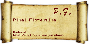 Plhal Florentina névjegykártya